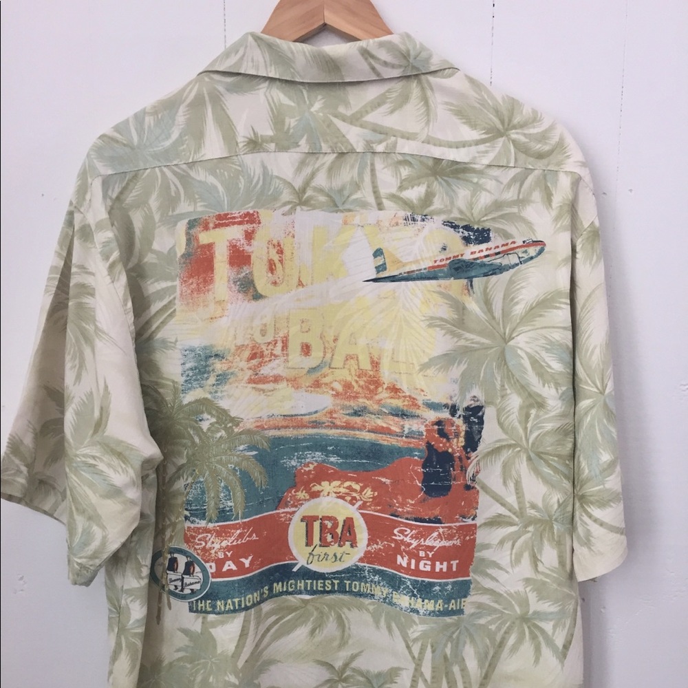 SOLD Tommy Bahama Silk Hawaiian Palm Trees Shirt